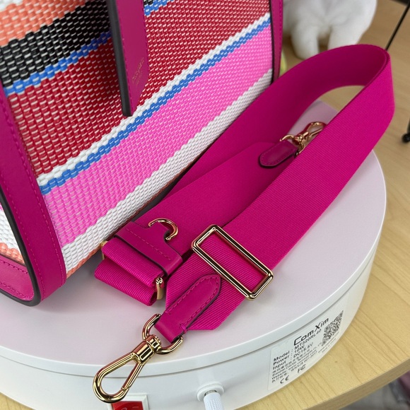 💥NWOT KATE SPADE - Manhattan Striped Woven Straw Small Tote - DE464 - Picture 17 of 17